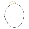 Produktbild: JEWELS BY LEONARDO Halskette Ciao Nola • Hals-Schmuck aus goldfarbenem Edelstahl • schwarzen Glasschliffperlen druchbrochen von weißen Perlen • 42-47 cm Länge • Schmuck Geschenk für Frauen • 025706