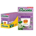 Produktbild: Ricola Holunderblüten, 10 Böxli Original Schweizer Kräuter-Bonbons mit 13 Alpenkräutern & fruchtig-blumiger Holunderblüte, zuckerfrei, 10 x 50g, vegan
