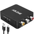 Produktbild: ABLEWE RCA auf HDMI Konverter, AV zu HDMI Adapter 1080P Mini Cinch Composite CVBS Video Audio Konverter Adapter - Unterstützung von PAL/NTSC für TV/PC/PS3/STB/Xbox VHS/VCR/Blu-Ray DVD-Player.
