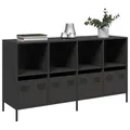 Produktbild: Sideboard Schwarz 135x39x73,5 cm Kaltgewalzter Stahl
