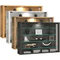 Produktbild: VCM Glasvitrine hängend Vitrine Glas mit ESG-Sicherheitsglas Maße: H. 60 x B. 83 x T. 18 cm Hängevitrine Glas Modern und platzsparend Glas Vitrinenschrank - Vitrosa L