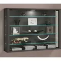 Produktbild: VCM Glasvitrine hängend | Vitrine Glas mit ESG-Sicherheitsglas | Maße: H. 60 x B. 83 x T. 18 cm | Hängevitrine Glas | Modern und platzsparend | ... - Grau