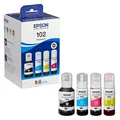 Produktbild: EPSON 102/T03R64 schwarz, cyan, magenta, gelb Tintenflaschen, 4er-Set