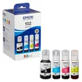 Produktbild: EPSON 102/T03R64  schwarz, cyan, magenta, gelb Tintenflaschen, 4er-Set