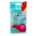 Produktbild: TePe Interdental Brush, Original, Red, 0.5 mm/ISO 2, 8pcs, plaque removal, efficient clean between the teeth, tooth floss, for narrow gaps