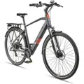 Produktbild: Telefunken Trekking E-Bike | Elektrofahrrad 28 Zoll | 8-Gang Kettenschaltung | Heckmotor 250W | 417,6Wh Akku | Pedelec - Grau