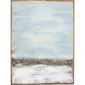 Produktbild: Kare Design Acrylbild Abstract Horizon, Grau/Gold, Leinwandbild, Wandbild mit Rahmen, Canvas, Massivholz Rahmen, Acrylfarbe, Abstrakt, Modern, Wohnzimmer, Schlafzimmer, Flur, 120x90cm (L/B)