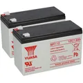 Produktbild: 2x Yuasa Blei-Akku NP7-12 Pb 12V 7Ah VdS, Faston 4,8mm USV APC RBC
