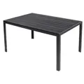 Produktbild: Gartentisch Comfort 160 x 90 cm mit Nonwood Platte Gestell Aluminium - Grau