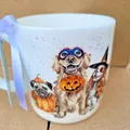 Produktbild: Tasse Trick or Treat MUG Wrendale Kaffeetasse 0.4ml Kaffeebecher Halloween Hunde