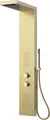 Produktbild: Marwell Duschsäule Essenza gold, Höhe 125 cm, Edelstahl Regendusche, 125x20 cm