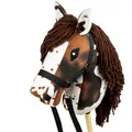 Produktbild: Hobby Horse Braunschecke, Steckenpferd mit Halfter und Zügeln im Set, Schecke...