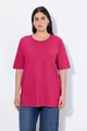 Produktbild: Ulla Popken T-Shirt bis 72 Basic T-Shirt Oberteil Regular Fit Halbarm