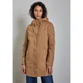 Produktbild: Kurzjacke STREET ONE, Damen, Gr. 34, braun (creamy braun), Stoff, Obermaterial: 60% Polyester, 40% Nylon; Futter: 100% Polyester, unifarben, gerade normal, ohne Ausschnitt, Bündchen, Jacken, mit Kapuze