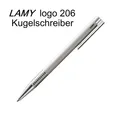 Produktbild: LAMY logo Kugelschreiber 206 brushed (gebürstet) Edelstahl strichmattiert