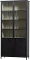 Produktbild: WOOOD Vitrine Exhibit Glasvitrine aus Metall, B/T/H: 99/44/170 cm Die Vitrine Exhibit aus mattem Metall hat 5 stabile Einlegeböden.