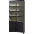 Produktbild: Livetastic Vitrine Exhibit, Schwarz, Metall, Glas, 5 Fächer, 96x200x40 cm, Wohnzimmer, Wohnwände, Vitrinenschränke