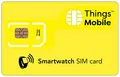 Produktbild: SIM-Karte für SMARTWATCH - Things Mobile - mit weltweiter Netzabdeckung und Mehrfachanbieternetz GSM/2G/3G/4G. Ohne Fixkosten und ohne Verfallsdatum. 60 € Guthaben inklusive