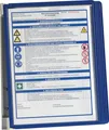 Produktbild: Wandhalter 5 Sichttafeln dunkelblau mit Profilrahmenf. DURABLE