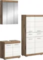 Produktbild: xonox.home 3 tlg. Badmöbel-Set Unterschrank Spiegelschrank Standschrank Wave