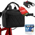 Produktbild: MIVELO Lenkertasche Fahrrad für KLICKfix inkl. Adapter - Fahrradtasche Lenker - wasserabweisend & geräumig - Lenkertasche - Tasche Lenker - E-Bike tauglich (Schwarz mit Adapter)