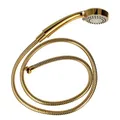 Produktbild: tecuro Antikalk - Handbrause ew-080 gold - mit 3-Funktionen und Metallschlauch 150 cm - vergoldet