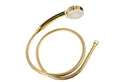 Produktbild: tecuro Brausegarnitur Antikalk - Handbrause ew-080 gold - mit 3-Funktionen, Metallschlauch