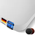 Produktbild: DESQUP DESKSPACE Tischplatte - 2,5 cm Extra-Dicke Weiß Schreibtischplatte 140x70 cm, Ideale Holzplatte für den Höhenverstellbaren Schreibtisch, Esstisch und mehr, Langlebige Arbeitsplatte