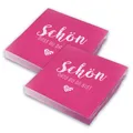 Produktbild: itenga 40x Servietten Schön dass du da bist fuchsia pink Baby Geburtstag Girl