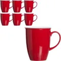 Produktbild: RitzenhoffundBreker Kaffeebecher Doppio, 320ml, Porzellan, rot, 6 Stück