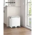 Produktbild: SONGMICS Mülleimer, Abfalleimer, 30L, ergonomisch, Stahl, Metall-Fußreling
