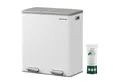 Produktbild: SONGMICS Mülleimer Mülltrennsystem 2x15L 2x30L, Abfalleimer, 30L 60L, ergonomisch, Stahl, Metall-Fußreling