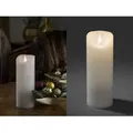 Produktbild: Konstsmide - led Echtwachskerze mit Flamme & Timer, ø 7,5cm, Höhe 20,5cm, Batteriebetrieb