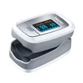 Produktbild: Beurer PO 30 Pulsoximeter, Messung von Sauerstoffsättigung (SpO₂) und Herzfrequenz (Puls), Fingeroximeter mit Farbdisplay, schmerzfreie Anwendung am Finger, 6,1 x 3,6 x 3,2 cm, weiß