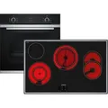Produktbild: Siemens EQ214KA00Z Set Backofen HB213ABS0 Edelstahl + Glaskeramikkochfeld ET845HH17 - Schwarz