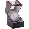 Produktbild: DRAIGERWAY Automatische Uhrenbeweger Box,luxuriöser Single Uhrenbeweger,Uhrengehäuse mit leisem Mabuchi Motor,Batteriebetrieb oder Netzteil PU Leder (Braun-DGW)