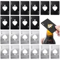 Produktbild: 20Pcs Ace of Spades Flaschenöffner, Edelstahl-Kreditkarte Größe Bieröffner Kappe, Casino Poker Dosenöffner für Restaurant, Küche, Hochzeit, Party Favorit