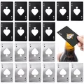 Produktbild: 20Pcs Ace of Spades Flaschenöffner Edelstahl-Kreditkarte Größe Bieröffner Kap...