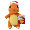 Produktbild: Pokémon Plüschfigur Winter Glumanda mit Weihnachtsmütze 20 cm