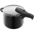 Produktbild: Silit Sicomatic t-plus Schnellkochtopf 6,5l, Schnelltopf 22 cm, Silargan Funktionskeramik, Induktion, 3 Kochstufen, Einhand-Drehregler, schwarz