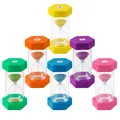 Produktbild: 6 Stück Bunter Sanduhren für KinderBuntes Sanduhren Set 1/3/5/10/15/30 Minute...
