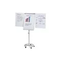 Produktbild: FRANKEN Flipchart ECO mobil Rundf. Metall lichtgr. stuf.hoehenv.180-200cm HxB 105x68cm inkl.Schnellw. 2 Seitenar. Kunstst.Metall (F2400/N)