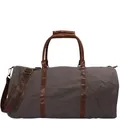 Produktbild: LECONI große Reisetasche Weekender Reisegepäck Handgepäck Sporttasche für Damen und Herren Leder + Canvas 60x30x30cm grau LE2026-C