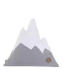 Produktbild: Idealer Pulverschnee Kissen Bergform Berg Dekokissen Zierkissen Fleecekissen grau weiß Fleece Geschenkidee (L)