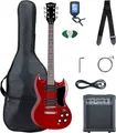 Produktbild: B-WARE Double Cut E-Gitarre Komplett Set Verstärker Stimmgerät Tuner Gigbag Amp