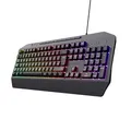 Produktbild: Trust Gaming GXT 836 Evocx Gaming Tastatur mit Deutsches QWERTZ Layout, 78% Recyclingkunststoff, RGB-Beleuchtung, Anti-Ghosting, Medientasten, Gaming Keyboard USB für PC/Laptop - Schwarz