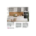 Produktbild: VICCO Hängeglasschrank 80 cm Weiß Küchenzeile Unterschrank Fame