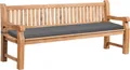 Produktbild: CLP Gartenbank Teakholz Jackson mit Sitzkissen,dunkelgrau 206x48x8 cm