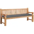 Produktbild: Clp - Gartenbank Teakholz Jackson Mit Sitzkissen Dunkelgrau 206x48x8 Cm