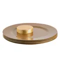 Produktbild: 12 Stück Metallic Ladegerät Plates Set Hochzeit Esstisch Rahmen Gold-
